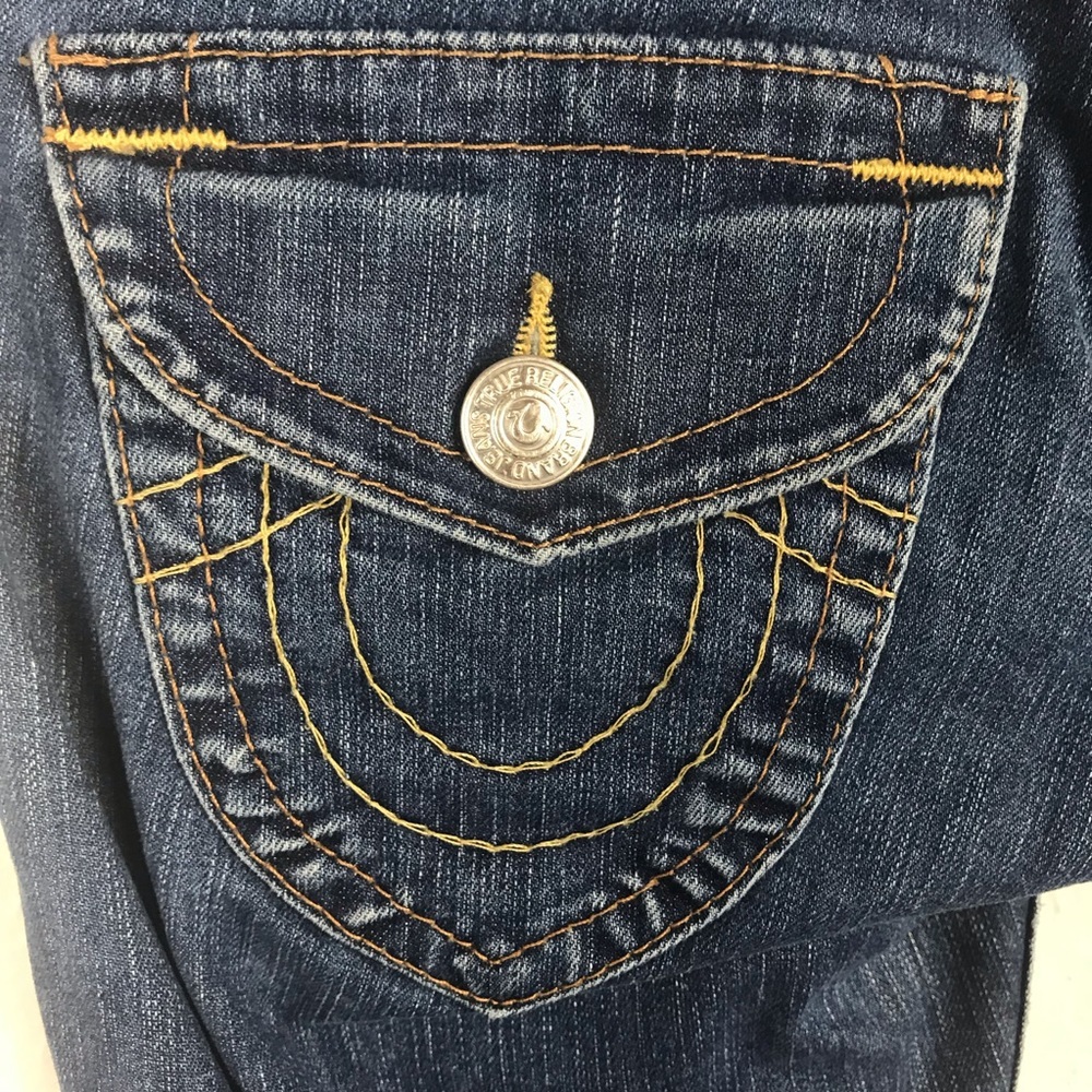 True Religion Joey Bootcut Jeans Dark Wash Size 26 Y2K - Picture 7 of 8
